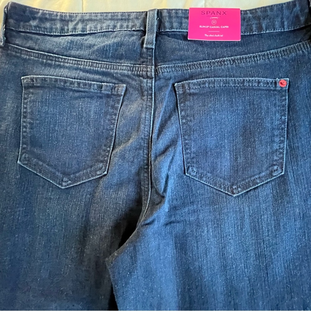 SPANX Blue Ankle Cropped Jeans size 30 NWT - Picture 8 of 9